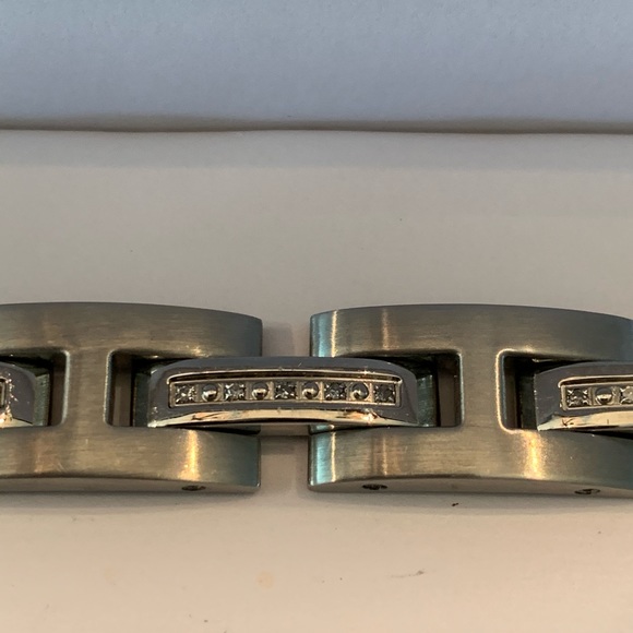 Men’s Diamond bracelet in stainless steel - Picture 3 of 8